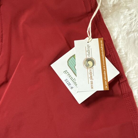 New Boys Size 6 Patriotic Greenline Unlined Recycled Material Swim Trunks/Board - Picture 2 of 9